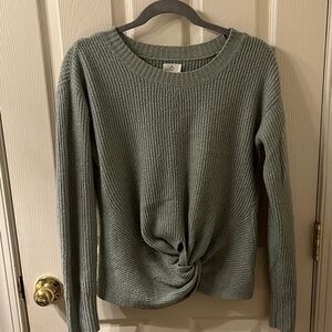 Aerie Women's Green Sweater with Knot Detail